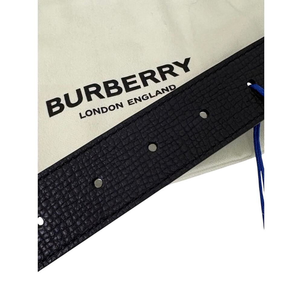 Burberry Classic Check Leather Belt in Beige/Black NEW 75cm - Picture 9 of 9
